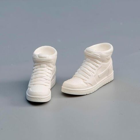 1/12 Scale Figure Shoes White Sport Shoes Model for 6-inches Action Figure Body Doll, Unisex Male Female 1/12 Action Figure Doll Shoes Match Accessory in Saudi Arabia