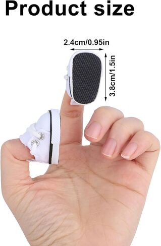 2pcs Doll Shoes, Mini Cute Fashion White Sneakers Cute Clothes Accessories for 15cm 17cm Dolls Outfit & Display (Dolls Not Included) in Saudi Arabia