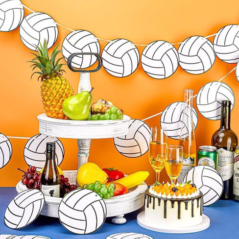 5 Pieces Volleyball Party Decorations Volleyball Theme Banner Bunting Hanging Banners Softball Paper Garland for Theme Birthday Party Supplies in Saudi Arabia