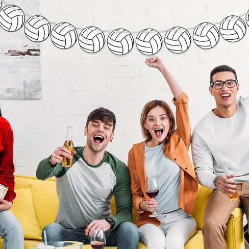 5 Pieces Volleyball Party Decorations Volleyball Theme Banner Bunting Hanging Banners Softball Paper Garland for Theme Birthday Party Supplies in Saudi Arabia