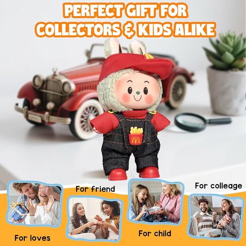 AICASE لمصمم ملابس LUBUBU/لألعاب LUBUBU ، ملابس مقدمة لدمية LUBUBU التي تبلغ مساحتها 17 سم ، وملابس قبعة من 3 قطع من أجل LA BUBU ، والبنين والبنات ، إكسسوارات ملابس رائعة للدمى (لا دمية) in Kuwait