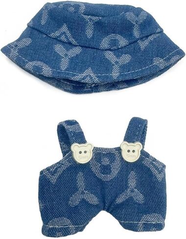 Clothes for Doll (NO Doll), Hat & Overalls Set for 17cm Accessories Suit, Cute Clothes for Dress up Unique Style(Style J) in Saudi Arabia