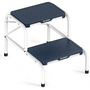 براز خطوة مع مقبض ، البراز المتداخل للبالغين كبار السن كبار السن براز المعادن مع الدرابزين مع منصة خطوة غير انزلاق البراز المعدني في المطبخ ، حمام ، غرفة نوم ، 330 رطل السعة in Kuwait