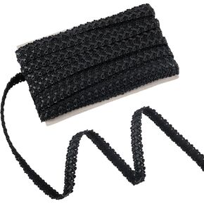 BENECREAT 15 Yards Black Faux Leather Braid Trim, 1/2Inch Wide Flat Leather Braid Strap for Home Decor DIY Sewing Craft in Kuwait