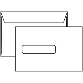 Digi-Clear Window Booklet Envelopes, 6" x 9-1/2", 24#, #6-Style Window, White, Laser Compatible (Box of 500) in Saudi Arabia
