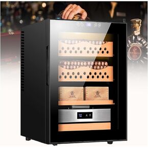 Cigar Humidor, Cigar Humidor Cabinet with Cooling Temperature Control, Electric Fridge with Spanish Cedar Wood Shelves & Hygrometer(A) in Kuwait