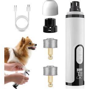 UpgradeHeusom Silent Groom Pro Nail Grinder ، 2025 ترقية Silent Groom Pro Dog Dill Trimmer للكلاب والقطط ، شحنة USB سريعة مع رؤوس طحن بديلة (1+2*رأس بديل) in Kuwait