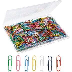 مقاطع ورقية ، 600pcs paperclips متوسطة للمكاتب والاستخدام الشخصي ، DIY اليومية ، 1-2/7 "مثالية للخدمة الثقيلة الملونة للإشارة المرجعية in Kuwait