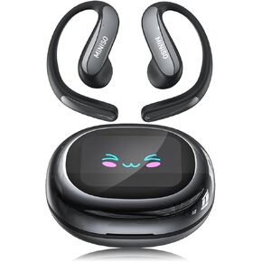MINISO MS203 ترجمة سماعات الأذن مفتوحة سماعة رأس الأذن Bluetooth 6.0 OWS AI تدعم 134 لغة براعم الأذن اللاسلكية مع earhooks IPX5 Bluetooth Bluetooth Black （مع AI） in Kuwait