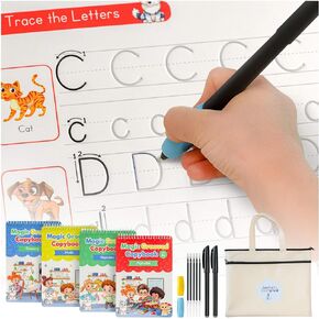 Grooved Writing Books for Kids 3-5, 6-10 with Positive Affirmations & Mindfulness; Magic Grooved Writing Practice for Kids; Teacher Must Haves for Preschool, Kindergarten or Elementary Kids Books. in Saudi Arabia