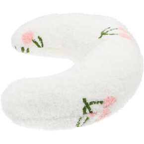 Luxshiny U Shaped Pet Neck Pillow for Cats and Dogs Soft Skin Friendly Sleeping Cushion Cervical Support for Puppies and Pets Cozy White Cushion for in Kuwait