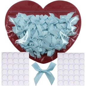 60pcs 1.7" Mini Red Ribbon Bows Decor – Small DIY Satin Bows for Crafts, Little Bows for Gift Wrapping, Tiny Bow Stickers for Note Card Bow Baby Shower Cake and Candle Decorations in Saudi Arabia
