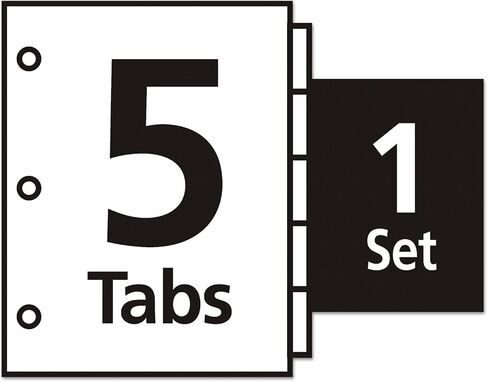Avery 11449 Index Maker Print & Apply Clear Label Plastic Dividers, 5-Tab, Letter in Saudi Arabia