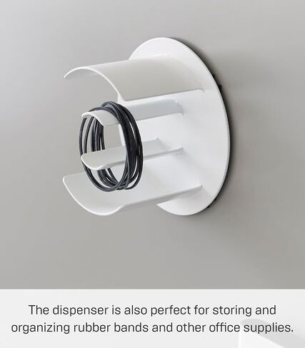 Yamazaki Home Tower Tape Dispenser With Magnetic Mount, Office Supplies Holder, Easy-Mount Design, Tape And Rubber Bands Organizer - Steel in Saudi Arabia