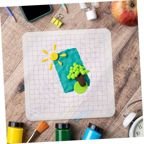 TEHAUX Square Transparent Acrylic Clay Pressing Plate for DIY Crafting Non Stick Surface Portable Design Essential Shaping Tool for Clay Projects Studio in Saudi Arabia