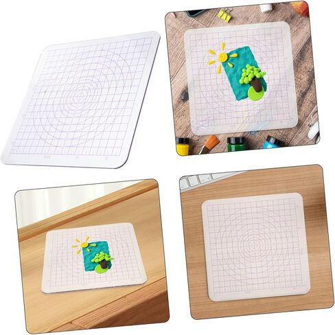 TEHAUX Square Transparent Acrylic Clay Pressing Plate for DIY Crafting Non Stick Surface Portable Design Essential Shaping Tool for Clay Projects Studio in Saudi Arabia