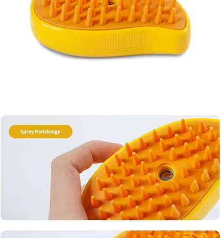 3-in-1 Rechargeable Pet Hair Brush: Massager, Steamy Comb & Self-Cleaning Mist Spray for Cats & Dogs in Saudi Arabia