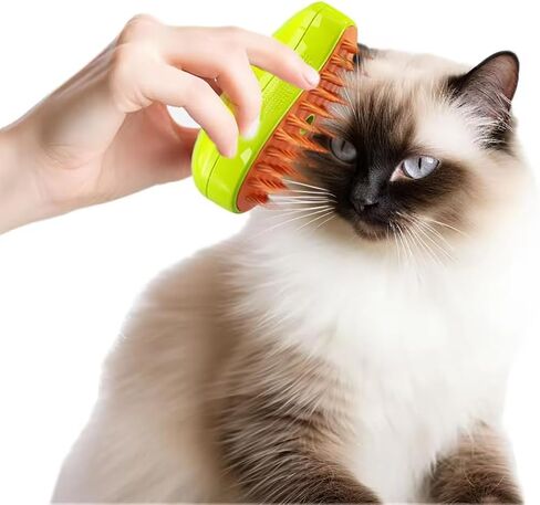 3-in-1 Rechargeable Pet Hair Brush: Massager, Steamy Comb & Self-Cleaning Mist Spray for Cats & Dogs in Saudi Arabia