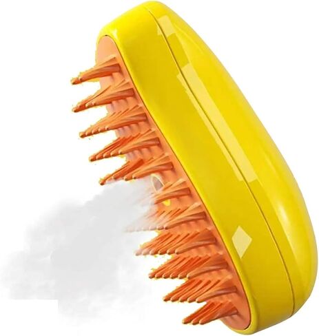 3-in-1 Rechargeable Pet Hair Brush: Massager, Steamy Comb & Self-Cleaning Mist Spray for Cats & Dogs in Saudi Arabia