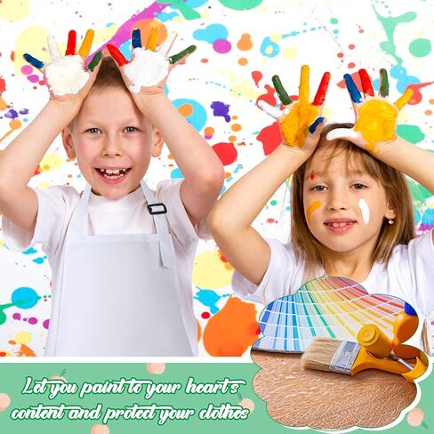 Handepo 35 Pcs Children Artists Aprons Adjustable Chef Apron Kids Painting Aprons for Cooking Kitchen Grilling Painting in Saudi Arabia