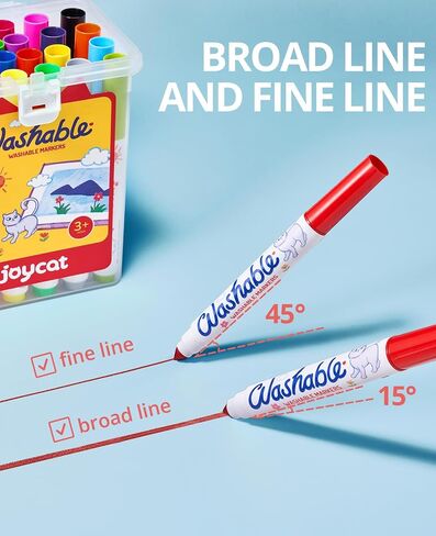 Joycat 48 Count Count Doashers for Kids ، 48 Color Tarmable Warkers with with Carry and Storage ، وعلامات التلوين بشكل كبير للفتيان الفتيات ، لوازم الفصل الدراسي المدرسي in Saudi Arabia