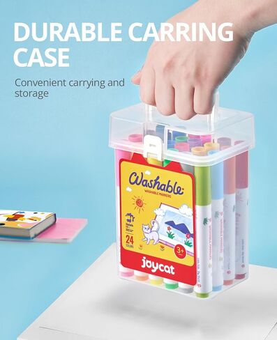 Joycat 48 Count Count Doashers for Kids ، 48 Color Tarmable Warkers with with Carry and Storage ، وعلامات التلوين بشكل كبير للفتيان الفتيات ، لوازم الفصل الدراسي المدرسي in Saudi Arabia