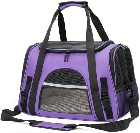 Cat Carriers, Dog Carriers, Pet Carriers – Airline-Approved Soft-Sided Bag for Cats & Small Dogs (Up to 15 lb), Foldable, Breathable Mesh, Privacy Cover, Washable & Lightweight in Kuwait