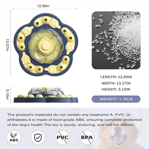 KADTC Dog Puzzle Toy Level 3 in 1 ، لعبة الكلب الغزل ، وموزع التفاعلية والعلاج البطيء للاشتعال الملل والتحفيز الدماغ ، ومناسبة للكلاب الصغيرة/المتوسطة/الكبيرة in Kuwait