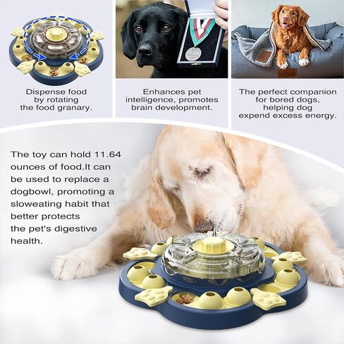 KADTC Dog Puzzle Toy Level 3 in 1 ، لعبة الكلب الغزل ، وموزع التفاعلية والعلاج البطيء للاشتعال الملل والتحفيز الدماغ ، ومناسبة للكلاب الصغيرة/المتوسطة/الكبيرة in Kuwait