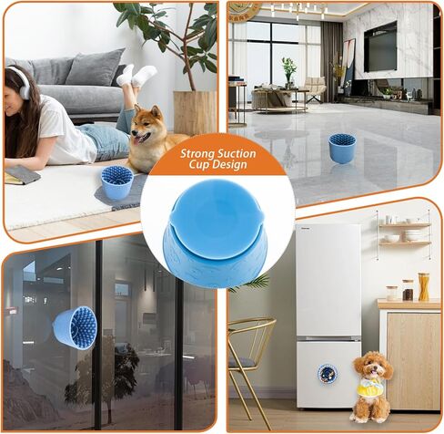 Dog Slow Feeder Bowl, Non-Slip Slow Dog Eating Bowl, Silicone Anti-Choking Treat Dispenser, Easy to Clean & Durable Pet Dish (Small, Dark Blue) in Kuwait