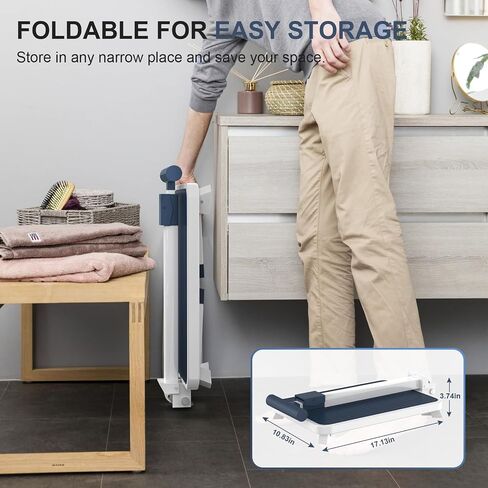Step Stools with Handle, Stepping Stool for Adults Ederly Seniors Metal Stools with Handrail with Non-Slip Step Platform Metal Stepping Stool in Kitchen, Bathroom, Bedroom, 330 Lbs Capacity in Kuwait