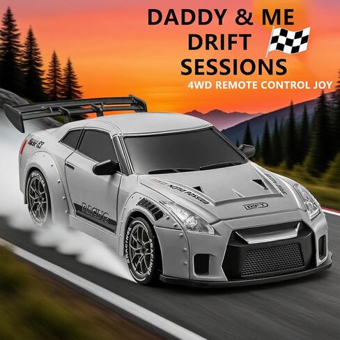 RC Drift Car, 1:24 Scale Remote Control Vehicle with LED Lights,Drifting Tires＆Two Batteries, Racing Sports Toy Idea Gift for Adults Boys Girls and Kids in Saudi Arabia