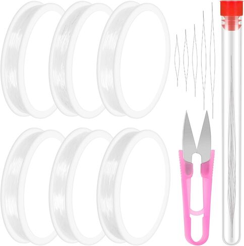 SWPeet 12pcs 45mm 60mm 75mm 100mm 125mm إبر الديكور و 6 لفائف مرنة الخيط in Saudi Arabia
