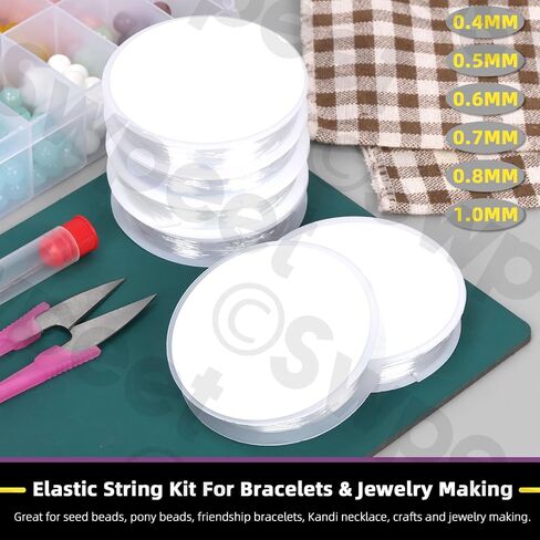 SWPeet 12pcs 45mm 60mm 75mm 100mm 125mm إبر الديكور و 6 لفائف مرنة الخيط in Saudi Arabia