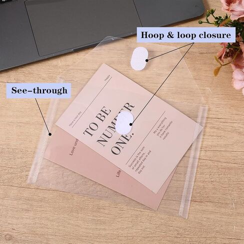 60 Pack Small Plastic Envelopes Hook Loop Closure Receipt Storage Holder 5.5 x 7.5 inchces in Saudi Arabia