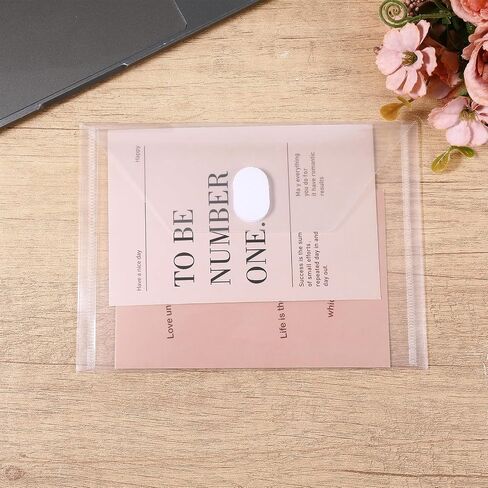 60 Pack Small Plastic Envelopes Hook Loop Closure Receipt Storage Holder 5.5 x 7.5 inchces in Saudi Arabia