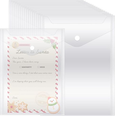 40 Pack Reusable Stamp and Die Storage Pockets 7 x 9.4 Inches Clear Plastic Envelopes Photo Storage Folders Waterproof Sticker Organizer for Scrapbooking Paper Card Craft Photos Receipts Organizer in Saudi Arabia