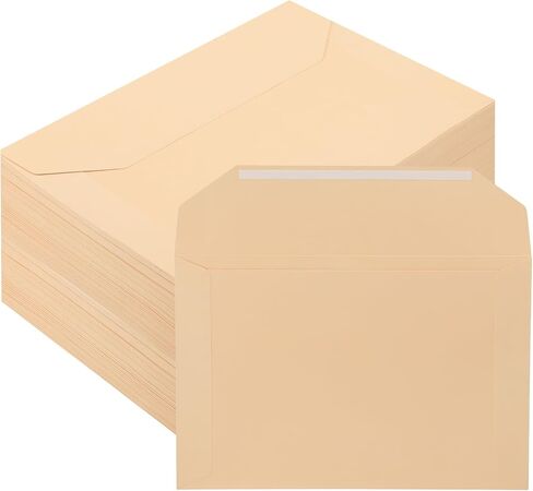 100 حزمة قانوني مقاس ملف 10 "× 15" مجلد المستندات ثقيلة الوزن مانيلا 143 رطل السترات المرفقة غير المنقوشة للمكتب البريدي للموظف ، بيج ، بيج in Kuwait
