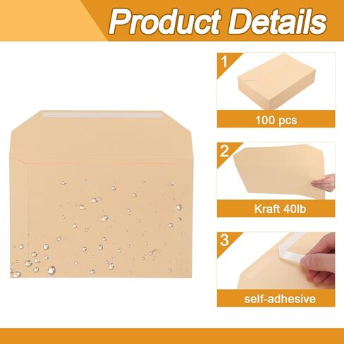 100 حزمة قانوني مقاس ملف 10 "× 15" مجلد المستندات ثقيلة الوزن مانيلا 143 رطل السترات المرفقة غير المنقوشة للمكتب البريدي للموظف ، بيج ، بيج in Kuwait