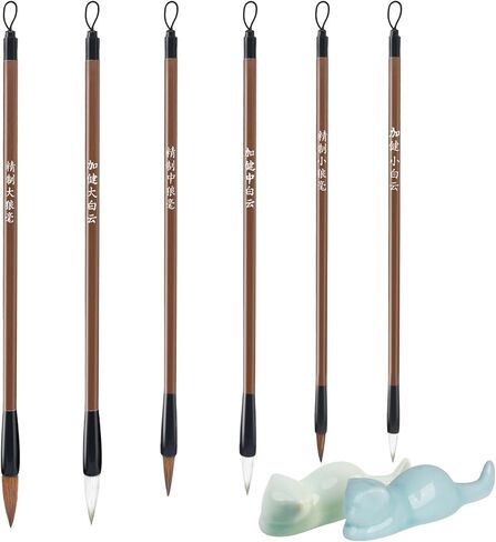 8pcs فرش الخط الصينية فرشاة سمي مع فرشاة القلم اللطيف فرش ألوان مائية فرش الطلاء للمبتدئين in Kuwait