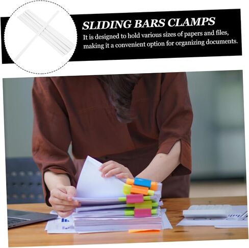10Pcs Plastic Slide Binders with Grip for Document Organization Sturdy Binding Bars for Report Covers and Office Supplies Water Drop Design Easy Page Addition and Removal in Saudi Arabia