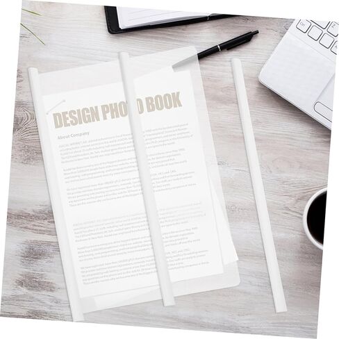 10pcs مجلدات شريحة بلاستيكية مع قضبان ربط شفافة لتصميم قضيب السحب لمؤسسة مستندات سهلة خفيفة الوزن وقبضة للاستخدام في المدارس المنزلية والمكاتب in Kuwait
