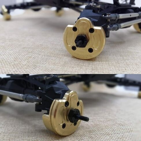 Brass Heavy Weight Outer Portal Drive HOUSING Design Improves Model CAR Climbing Performance for AXIAL Capra SCX10 III RC CAR in Saudi Arabia