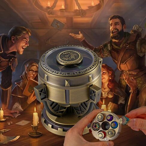 2025 DND DICE Set Alchemist’s Metallic Elixir Metal Dice Set-7 قطع مجموعة DICE COLLECTION RPG MTG في مربع DICE CASER CASER من D&D ، أو الخيال العلمي ، أو الحرب ، أو الجريمة MTG RPG Tabletop Games (Bronze) in Saudi Arabia