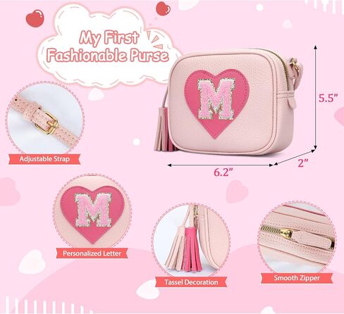 CBEE Little Girls Pretend Play Purse for 3-6 Years Old, Kids Toy Set with Crossbody Bag, Wallet, Makeup, Phone,Keys, Birthday for 3.4.5.6 Year Old Toddler (M) in Kuwait