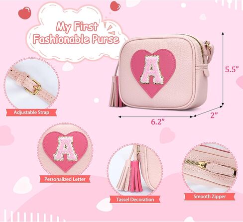 CBEE Little Girls Pretend Play Purse for 3-6 Years Old, Kids Toy Set with Crossbody Bag, Wallet, Makeup, Phone,Keys, Birthday for 3.4.5.6 Year Old Toddler (M) in Kuwait