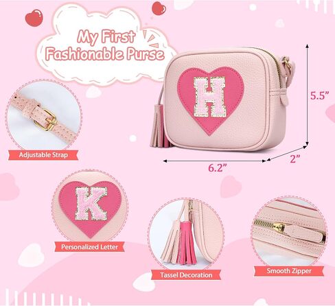 CBEE Little Girls Pretend Play Purse for 3-6 Years Old, Kids Toy Set with Crossbody Bag, Wallet, Makeup, Phone,Keys, Birthday for 3.4.5.6 Year Old Toddler (M) in Saudi Arabia