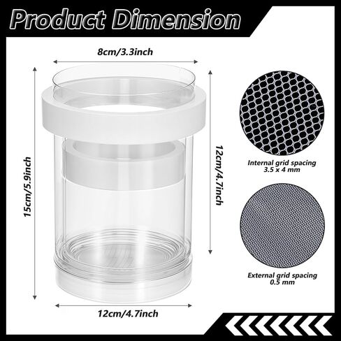 Breeder Box for Fish Tank, Acrylic Aquarium Divider Breeding Box, Floating Mesh Isolation Hatchery Incubator, Guppies Fishes Live Hatchery, Betta Fish Breeding Boxes, Baby Fishes Tank Separator in Saudi Arabia