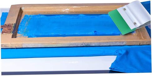 Rubber Printing Squeegee Kit for DIY Silk Screen Printing 10cm Length Wear-Proof Rubber Scraper with Aluminum Handle for Art Projects and Crafts Random Color in Saudi Arabia