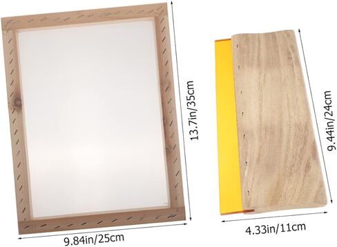 1 مجموعة من مكشطة الحبر الخشبية لطباعة الشاشة الممسحة المطاطية لتطبيقات الرسوم والمنسوجات لوازم الطباعة in Kuwait